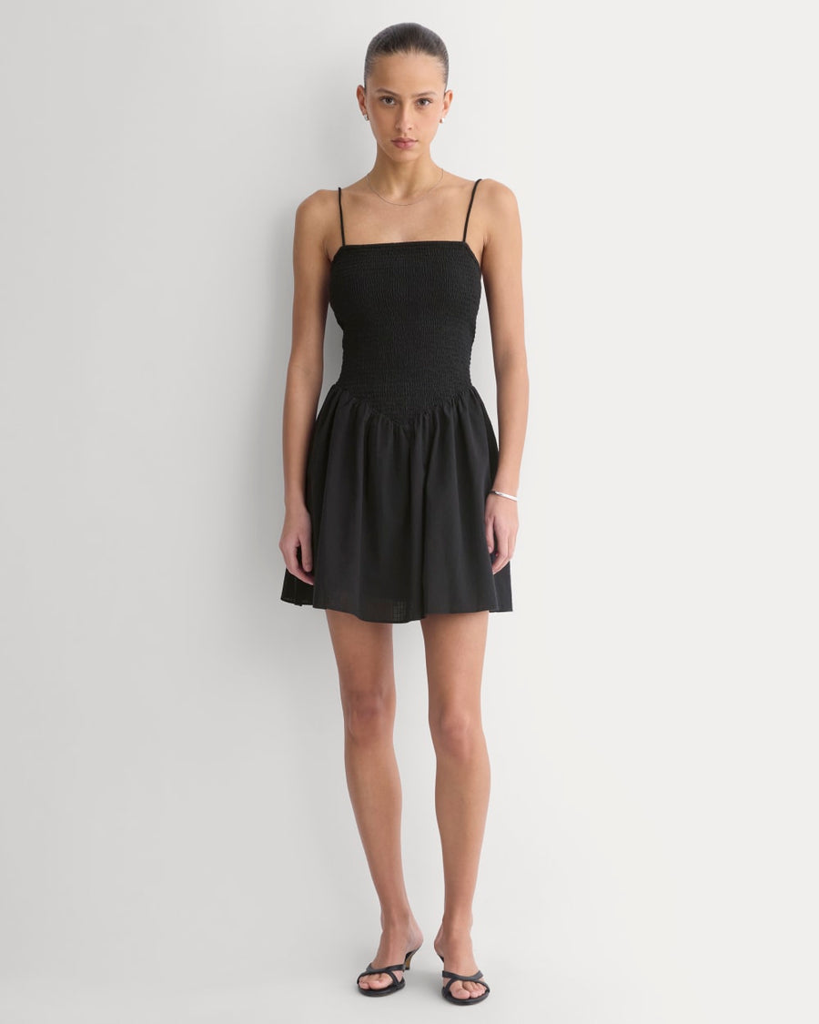 Gauze Smocked Mini Dress