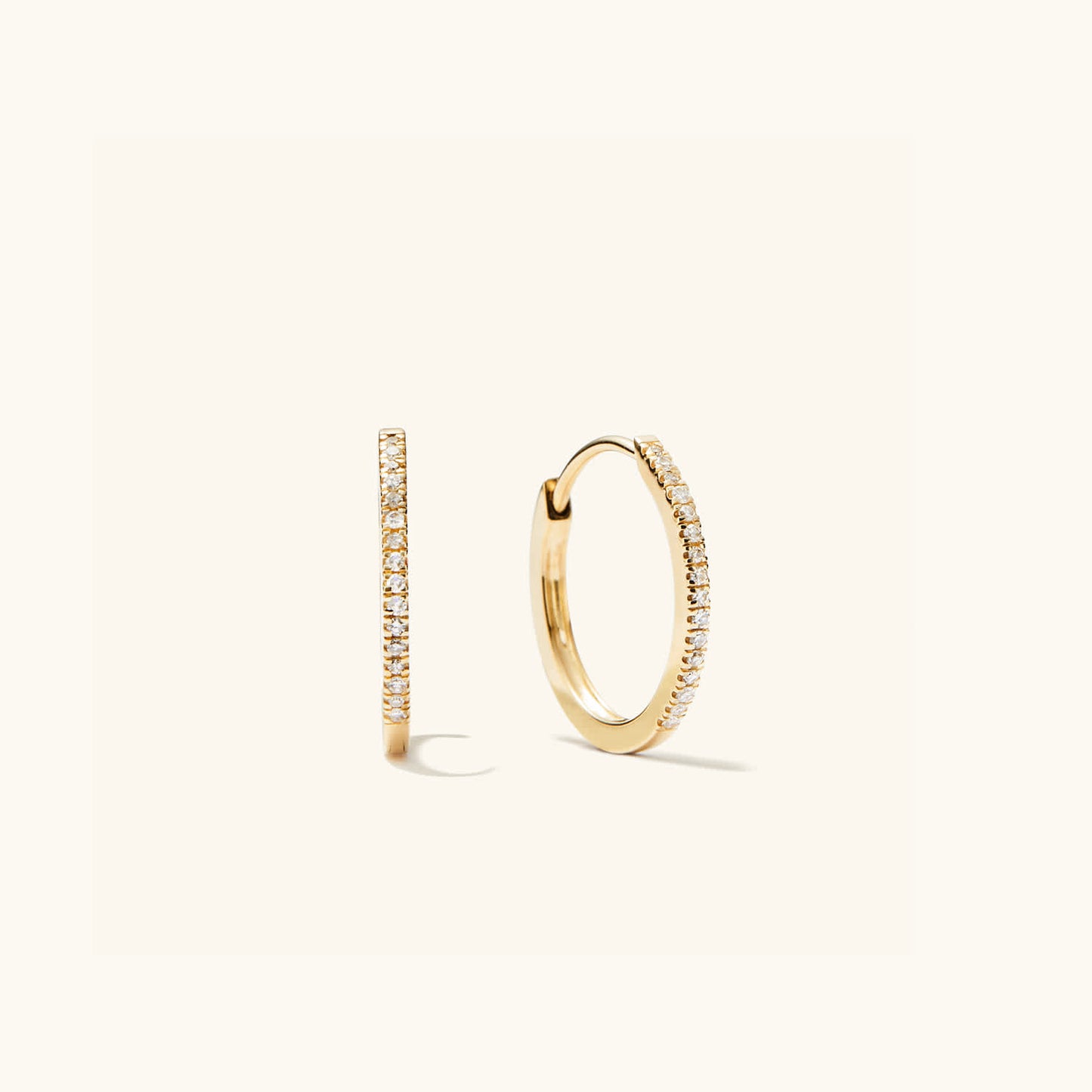 Pave Hoop Earrings