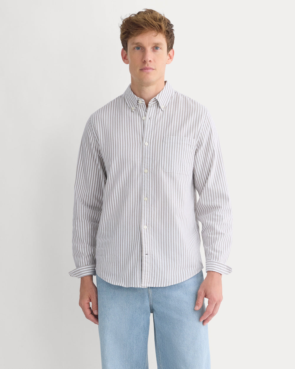 Lightweight Slim-Fit Oxford | Brown