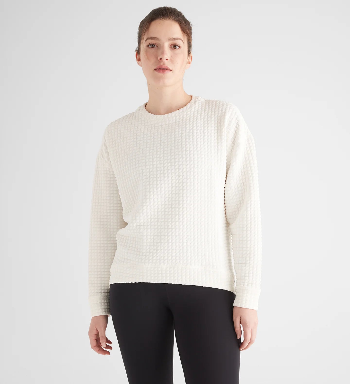 WOMEN'S QUILTED CREW PULLOVER