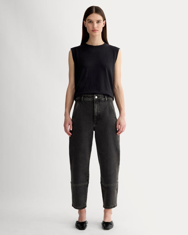 The Utility Barrel Jean | Washed Black | Regular