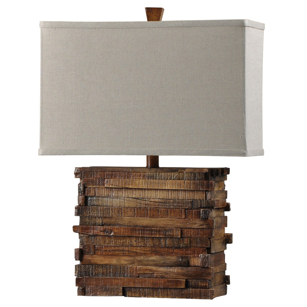 Milo Shades of Brown Wood Table Lamp